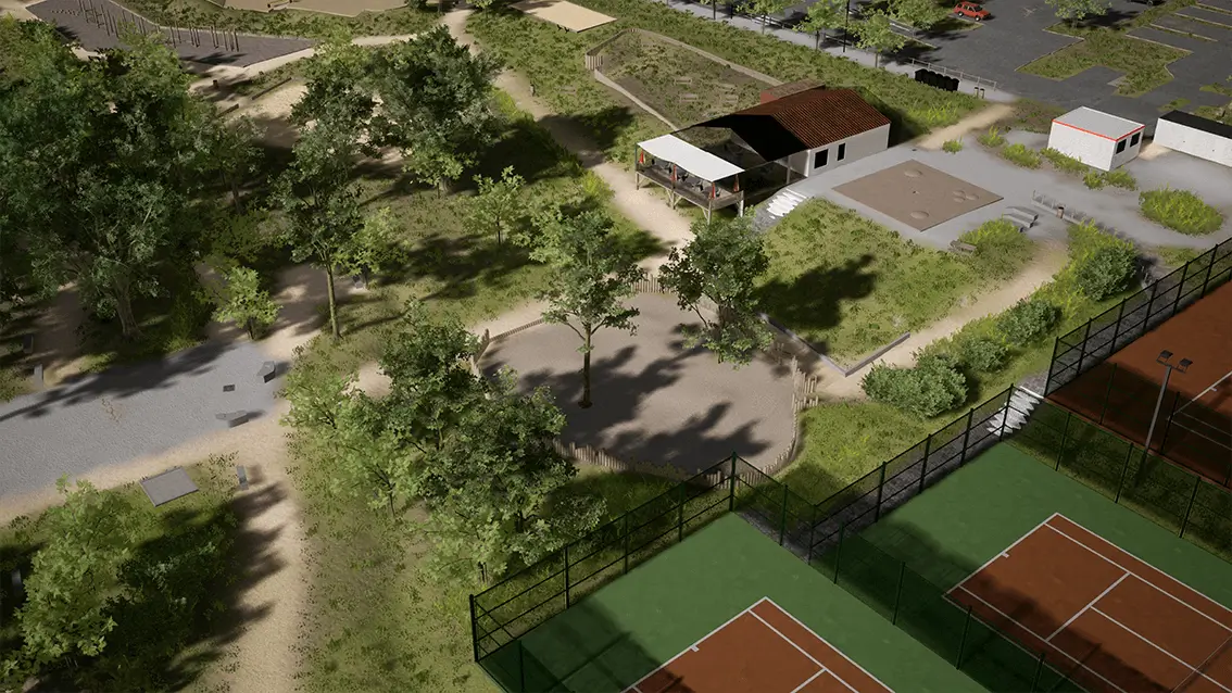 Image de l'environnement réaliser du projet d'animation du plan d'eau de Apt
